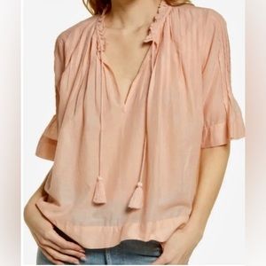 Faherty Arcadia Organic Cotton Top Dusty Pink (Small)